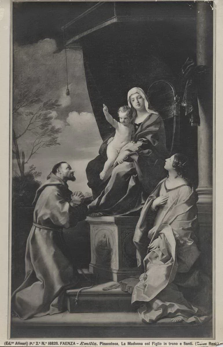 156-Madonna con Bambino in trono, san Francesco d'Assisi e santa Caterina d'Alessandria, Pinacoteca Comunale 